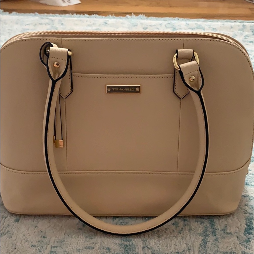 Tignanello buttercream saffiano leather bag